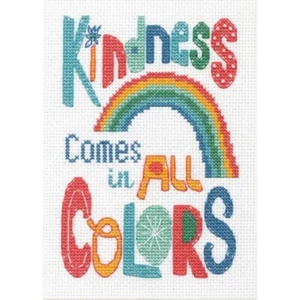 Diy Needlepoint Cross Stitch "Kindness Colors". Embroidery Kit. Unprinted Сanvas - Picture 1 of 3