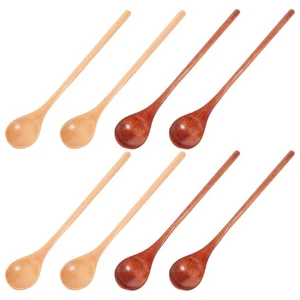 8 piezas cucharas de cocina de madera utensilios de cocina para agitar pasteles mermelada y miel - Imagen 1 de 12