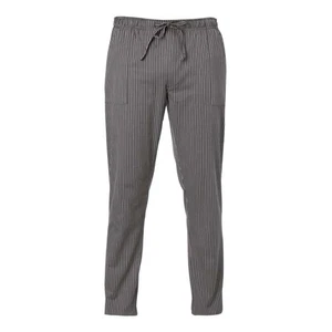 Pantalones Cocinero Enrico Gris Raya Diplomática Con Elástico - Giblor's - - Imagen 1 de 1