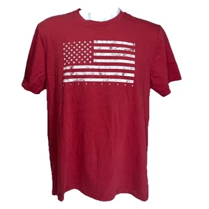 Life Is Good Cool Tee T-shirt American Flag USA Light Red Adult Mens Medium - Picture 1 of 8