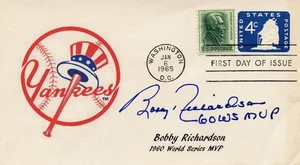 Bobby Richardson Signed Cachet First Day Cover New York Yankees 60 WS MVP JSA - Picture 1 of 2