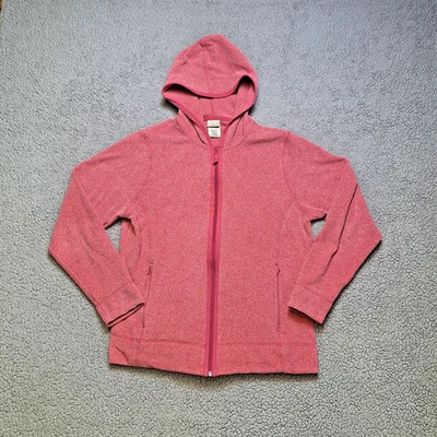 LL Bean Talla Mediana Regular Rosa Polar Sudadera con Capucha Cremallera Completa Chaqueta Otoño Foto 1 de 4