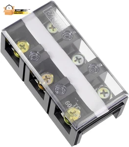 Zweireihig 3 Positionen 600V 60A Draht Absperrblock Reihenklemme Leiste - Bild 1 von 12