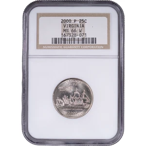 2000-P Virginia State Quarter - Clad ~ NGC MS 66 - Picture 1 of 2