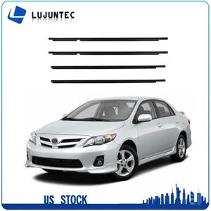 4 Fits 2009-2012 Toyota For Corolla Weatherstrip Seal Belt Window Moulding Trim - Picture 1 of 5