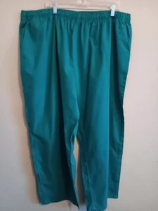 Carol's Scrubs Pants, women's plus size 3X (24-26) Turquoise scrubs elasticNWT - Picture 1 of 5