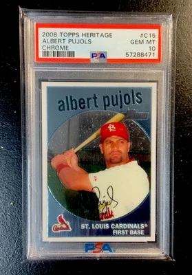 2008 Topps Heritage Chrome Albert Pujols /1959 PSA 10 - Image 1 of 4