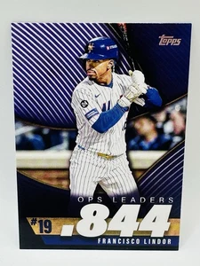 2025 Topps Series 2 OPS Bests Leaders OPS-19 Francisco Lindor - New York Mets - Picture 1 of 2