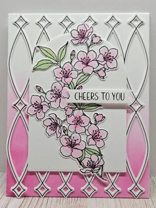 Handmade Greeting Card Keepsake Quality ocbrandy pink cheers - Picture 1 of 2