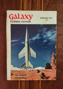 THE FIREMAN RAY BRADBURY 1951 GALAXY DIGEST SCI-FI FAHRENHEIT 451 - Picture 1 of 5