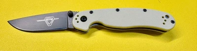 Ontario RAT II Folding Knife 3" Black Finish AUS-8 Blade G10 Bone Handle - Image 1 of 4