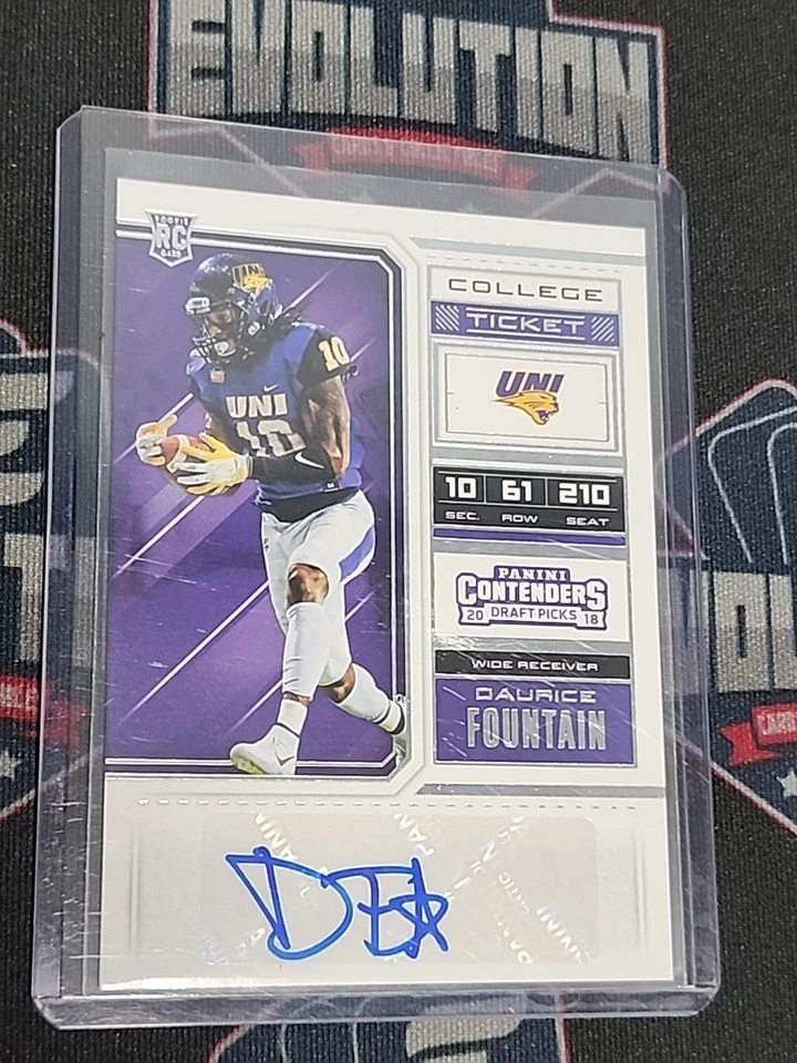 2018 Panini Contenders Draft Picks College Ticket Auto #290 Daurice Fountain  RC - Image 1 of 2