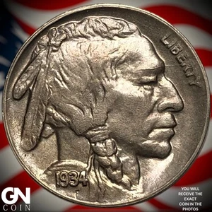 1934 D Buffalo Nickel Z3465 - Picture 1 of 2