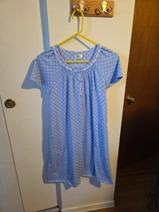 Aria Collection Flanell Nachthemd Blau Größe S - Bild 1 von 4