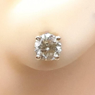 $5,000 Genuine 1.00ctw J-L I2 Diamond Solid 14K Yellow Gold Stud Earrings - Image 1 of 4
