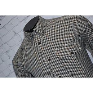 Orvis Mens Size Medium Country Dress Shirt Classic Cotton Tartan Tan Plaid - Picture 1 of 7