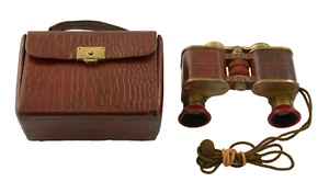 GOERZ Berlin Fago 3 1/3x Triederbinocle opera glasses luxus deluxe gold full set - Bild 1 von 11