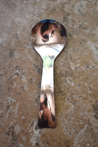 Vintage Mid Century Modern Allan Adler Sunset Sterling Silver Serving Spoon 5" Cover
