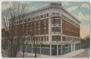 Antike Postkarte The Delaware Hotel Muncie Indiana Straßenansicht Winter 1900’er - Bild 1 von 2
