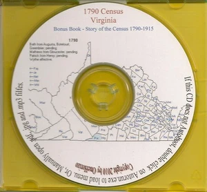 1790 Census CD - Virginia Genealogy - Picture 1 of 5