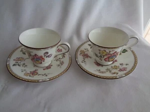Vintage Wedgwood Made In England Swallow 2 Demitasse Cup And Saucers - Picture 1 of 2