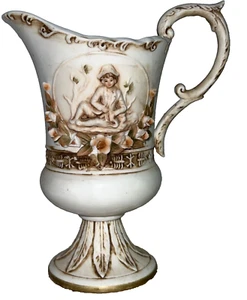 Vase Pitcher “LEFTON BONE” Hand Painted 6” Tall RARE & VINTAGE KW154 - Picture 1 of 6