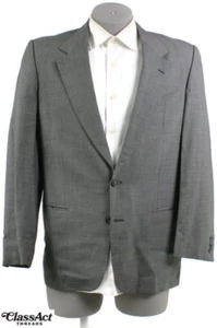 VALENTINO UOMO Suit Jacket Blazer Sport Coat Mens Gray 2 Btn Wool 44R - Picture 1 of 8