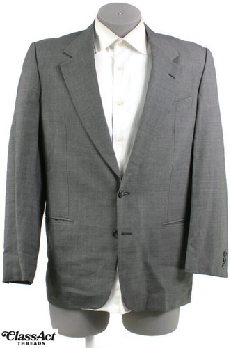 VALENTINO UOMO Tuta Giacca Blazer Cappotto Sportivo Uomo Grigio 2 Btn Lana 44R