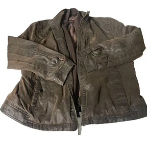Vintage Herren Johnston & Murphy Braun Leder Biker Jacke in XL|L33 W23|SKU6537 - Bild 1 von 7