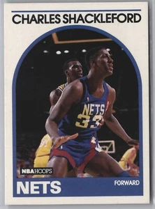 1989-90 Hoops New Jersey Nets Basketball Card #169 Charles Shackleford Rookie - Picture 1 of 2
