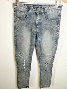 Phat Farm Youth Jeans Size 16 Skinny Fit Gray Acid Wash Distressed *Read Cond. - Picture 1 of 10