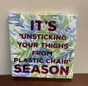 Hot Sticky Summer Heat Unstick Thigh Thighs On Seat Party Napkins - 20 Count - Picture 1 of 2