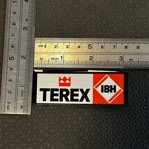 Vintage TEREX IBH Sticker 3 in x 1 in Orange White Black - Picture 1 of 3