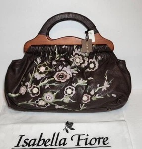 ISABELLA FIORE NWT ZEN HEIDI  CHERRY BLOSSOM FLORAL EMBROIDERED HANDBAG Y2K$545 - Picture 1 of 14