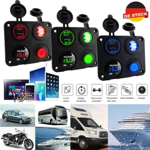 12V/24V dual USB car cigarette lighter socket car charger voltmeter de - Picture 1 of 16