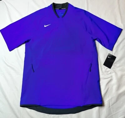 Nike Baseball Short Sleeve Pullover Batting Practice Jacket Blue NEW Small - Image 1 of 4