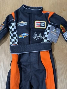 Pottery Barn kids Race Car driver Halloween costume 3T 1 Piece Dress Up No Helmt - Picture 1 of 8