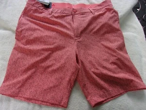 NWT Adidas golf shorts, men's 35, orange, floral design, poly., 9 in. ins., $75 - Picture 1 of 6