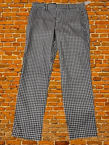 BNWT WOMENS GAP SIZE US 4 UK 8 BLACK MIX SLIM LEG TAPERED TROUSERS ANKLE GRAZER - Picture 1 of 4
