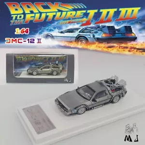MJ 1:64 DMC-12 DeLorean Regreso al Futuro Máquina del Tiempo Modelos Originales Diecast - Imagen 1 de 14