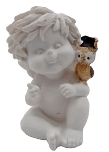 IGOR STATUINA ANGELO ANGIOLETTO H 10 CM ORIGINALE CON GUFO  LAUREA - Imagen 1 de 1