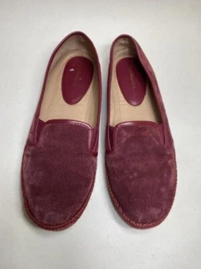 G.H.Bass & Co Damen-Flats & Halbschuhe burgunderrot Schuhe Wildleder Slipper Größe 8 M - Bild 1 von 8