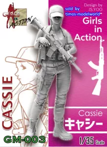 ZLPLA Genuine 1/35 Girls in Action Cassie Resin Figure Assembly Model GM-003 - Picture 1 of 8