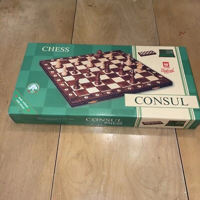 Juego de Ajedrez Wegiel Cónsul Piezas y Tablero de Ajedrez Foto 1 de 4