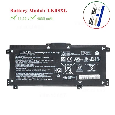 Batería de repuesto LK03XL para HP Envy X360 15M-EE0013DX 15M-EE0023DX + herramienta Foto 1 de 4
