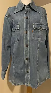 LEVIS Vintage Western Denim Jean Jacket Orange Label - XL Extra Large - Picture 1 of 8