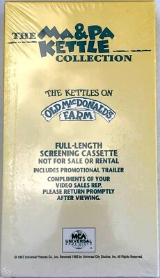 1985 THE MA & PA COLLECTION RARE Screening VHS - Sealed w/ Watermark - Image 1 of 4