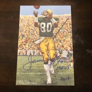 James Lofton Signed Goal Line Art Card GLAC Autographed w/HOF Packers JSA S08144 - Picture 1 of 5