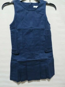 Essentials Girl's School Uniform Jumper Dress - Navy - Size Small - Picture 1 of 5