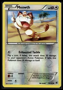 Pokemon Meowth Reverse Holo 114/162 BREAKthrough LP - Picture 1 of 2